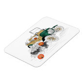 Vintage Car Pumpkin Harvest Magneet (Linkerzijde)