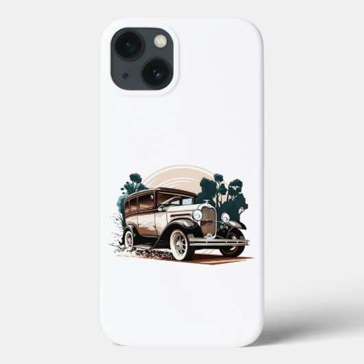 Vintage Car - Retro Auto Elegance iPhone Case (Achterkant)