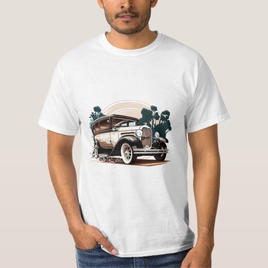 Vintage Car - Retro Auto Elegance T-shirt (Voorkant)