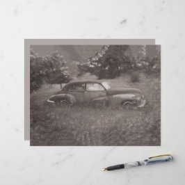 Vintage Car Rustic Sepia Antiek oud kunstontwerp