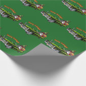 Vintage Car Santa Cadeaupapier (Hoek)