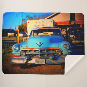 Vintage Car Sherpa Deken