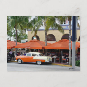 Vintage Car South Beach Florida Briefkaart