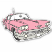 Vintage Car Sticker (Voorkant)