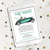 Vintage Car Surprise Douche per post Verjaardag Kaart