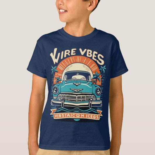 Vintage car T-Shirt (Voorkant)