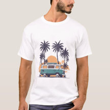 Vintage Car T-shirt - Retro Graphic T-shirt voor H