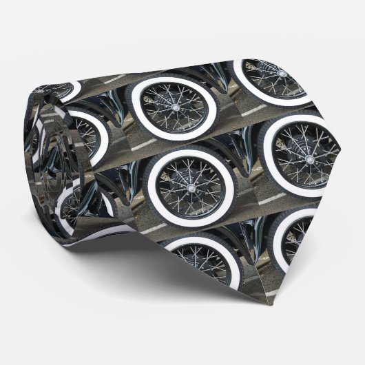 Vintage Car Tire Stropdas (Opgerold)