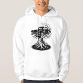 Vintage Car Tree Tattoo Flash Design Hoodie (Voorkant)