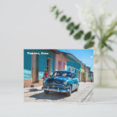Vintage Car, Trinidad, Cuba Briefkaart (Staand voorkant)