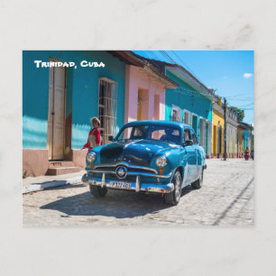 Vintage Car, Trinidad, Cuba Briefkaart