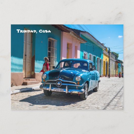 Vintage Car, Trinidad, Cuba Briefkaart (Voorkant)