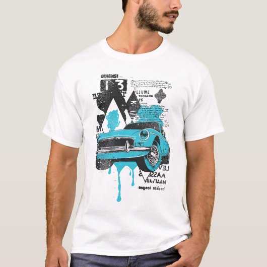 Vintage Car Vibes T-shirt (Voorkant)