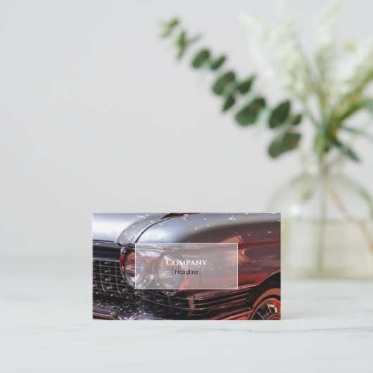 Vintage Car Visitekaartje (Staand voorkant)