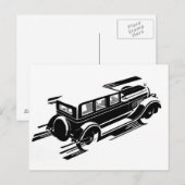 Vintage Car Wenskaart Briefkaart (Voorkant / Achterkant)