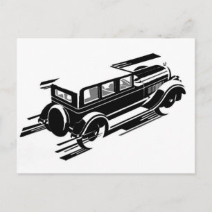 Vintage Car Wenskaart Briefkaart