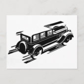 Vintage Car Wenskaart Briefkaart (Voorkant)