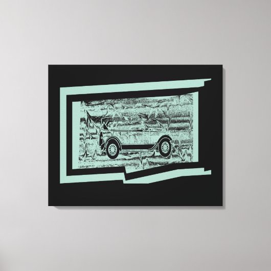 Vintage Car Wrapped Canvas Afdruk (Voorkant)