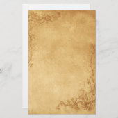 Vintage Caramel Brown Briefpapier (Voorkant / Achterkant)
