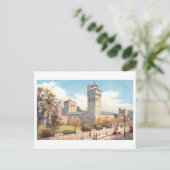 Vintage Cardiff Castle Briefkaart (Staand voorkant)