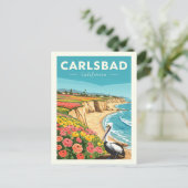 Vintage Carlsbad California Briefkaart (Staand voorkant)
