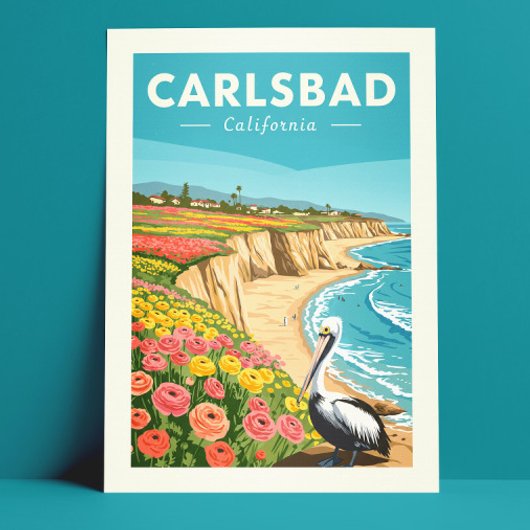 Vintage Carlsbad California Briefkaart
