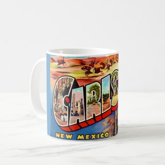 Vintage Carlsbad NM mok (Voorkant links)