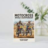 Vintage Carlsbad Raceway Motocross Briefkaart (Staand voorkant)