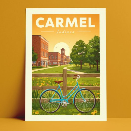 Vintage Carmel Indiana Briefkaart