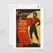 Vintage Carmen Opera en Ballet Briefkaart (Voorkant / Achterkant)