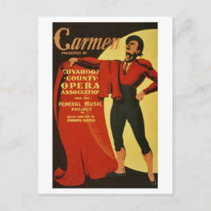 Vintage Carmen Opera en Ballet Briefkaart