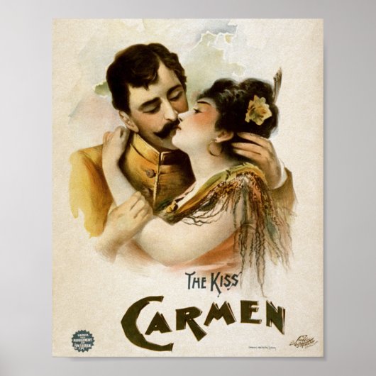 Vintage Carmen The Kiss Poster (Voorkant)