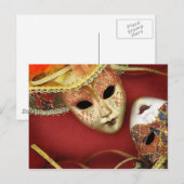 Vintage Carnaval maskers Briefkaart (Voorkant / Achterkant)