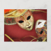 Vintage Carnaval maskers Briefkaart (Voorkant)