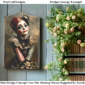 Vintage Carnaval Noir Circus Meisje CN4 Decoupage Tissuepapier