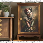 Vintage Carnaval Noir Circus Meisje CN4 Decoupage Tissuepapier