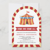 Vintage Carnival Circus Baby Shower Kaart (Voorkant)