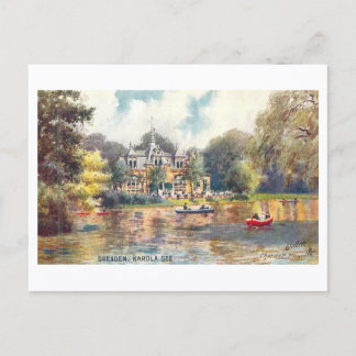 Vintage Carolasee in Dresden, Germany Briefkaart