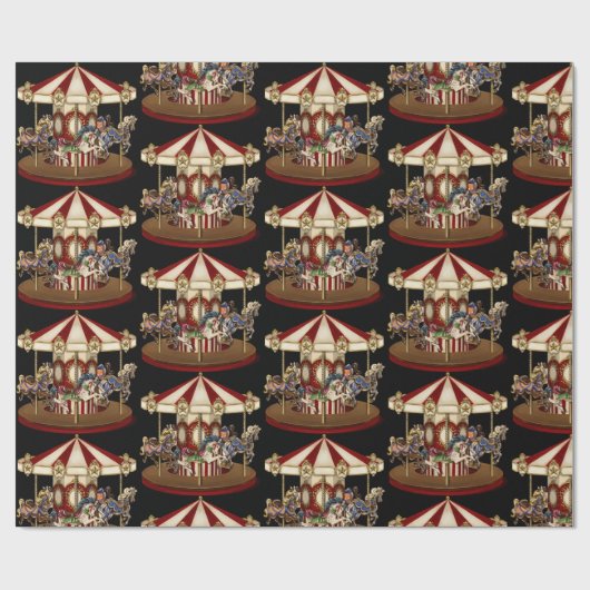 Vintage Carousel Cadeaupapier (Vlak)