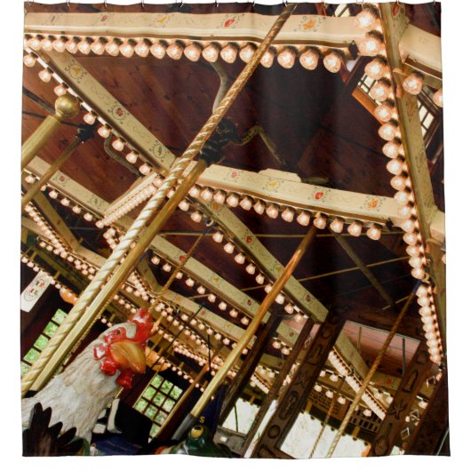 Vintage Carousel Douchegordijn (Voorkant)