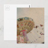 Vintage Carousel in Parijs Briefkaart (Voorkant / Achterkant)