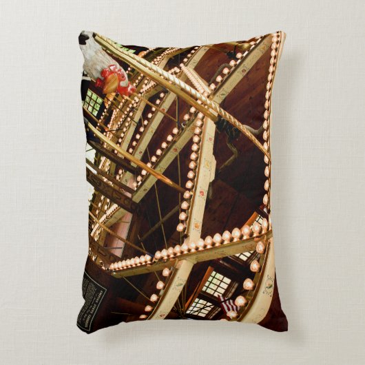 Vintage Carousel Rooster Accent Kussen (Voorkant(Verticaal))