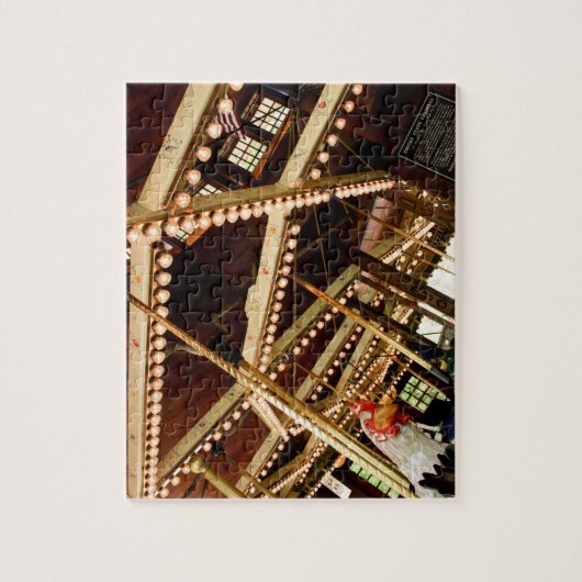 Vintage Carousel Rooster Legpuzzel (Verticaal)