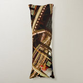 Vintage Carousel Rooster Lichaamskussen (Voorkant Verticaal)