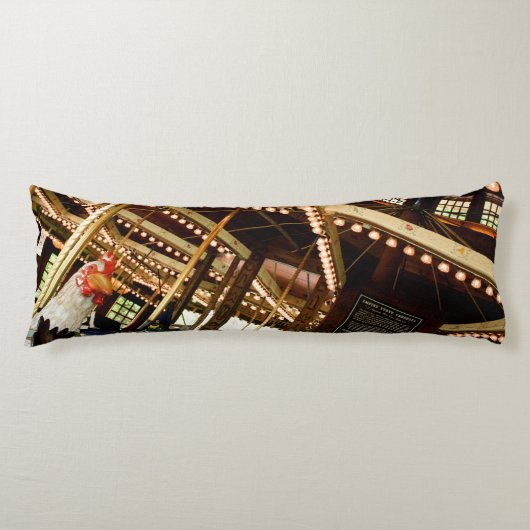 Vintage Carousel Rooster Lichaamskussen (Voorkant)