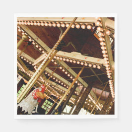 Vintage Carousel Rooster Servet