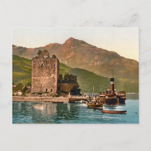 Vintage Carrick Castle Schotland Briefkaart (Voorkant)