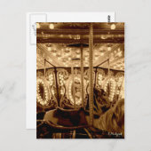 Vintage Carrousel Briefkaart (Voorkant / Achterkant)