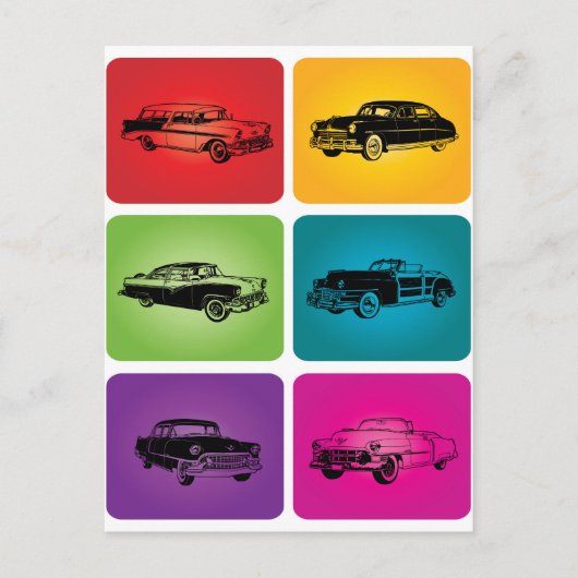 Vintage Cars 2 Briefkaart (Voorkant)