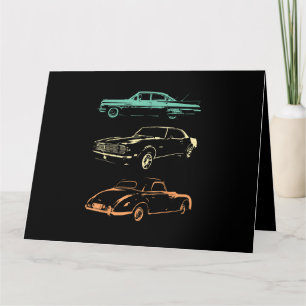 Vintage Cars - 80 en 90 grafische Retro Kaart